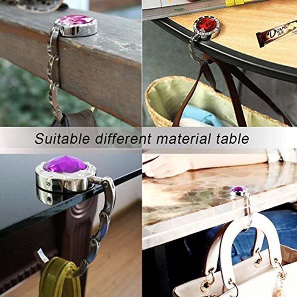 Handbag/ Purse Hook Portable For Dining Out Germ Free Bag- Blue - NWT - Picture 4 of 13